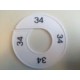 Maatring 9 cm wit/zw 34 
